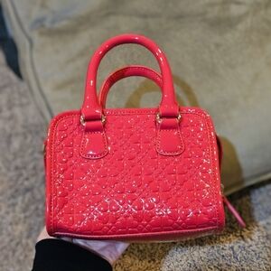Red Heart-Patterned Women's Mini Bag